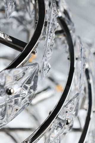 Image of the tier detail on the Showstopping Multi-Layer Glass Chandelier