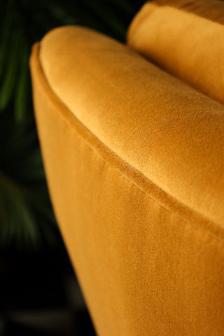 Image of the colour for the Mustard Velvet Swivel Chair