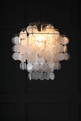 Image of the Natural Shell Tiered Ceiling Light