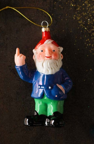 Lifestyle image of the Naughty Gnome Christmas Decoration