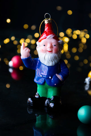Image of the finish of the Naughty Gnome Christmas Decoration