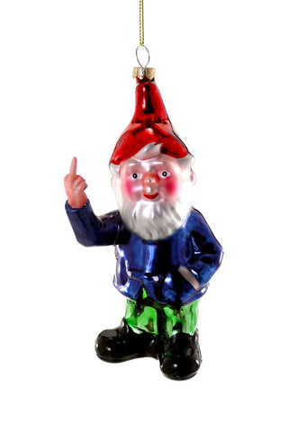 Image of the Naughty Gnome Christmas Decoration on a white background