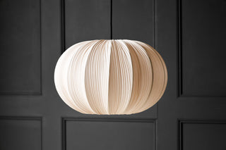 Landscape image of the Neutral Pleated Fabric Ceiling Light