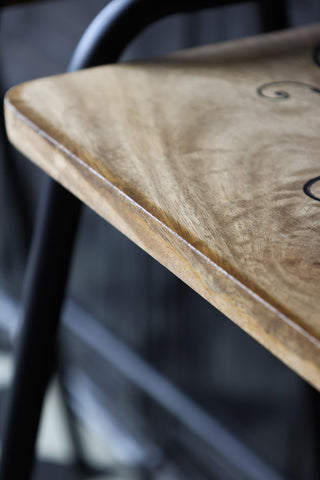 Image of the finish for the Nice Bum Wooden Bar Stool