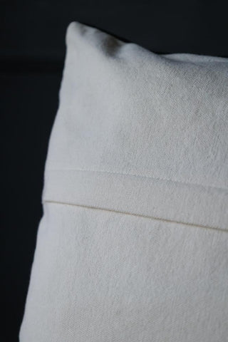Image of the hidden zip on the No Ordinary Day Monochrome Cushion