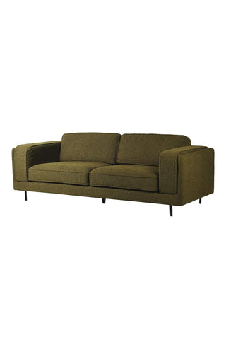 Image of the Olive Chunky Boucle Sofa on a white background