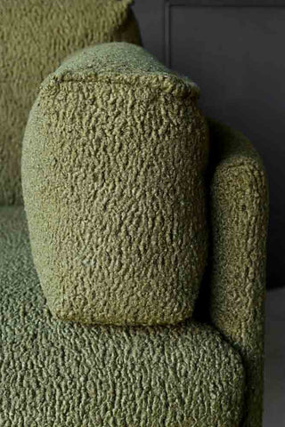 Image of the material for the Olive Chunky Boucle Armchair