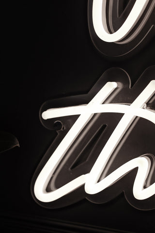 Close-up image of the One For The Road Neon Wall Light