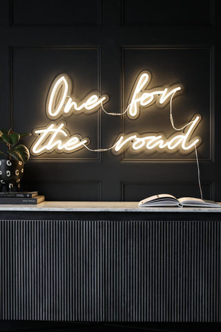 Image of the One For The Road Neon Wall Light turned on