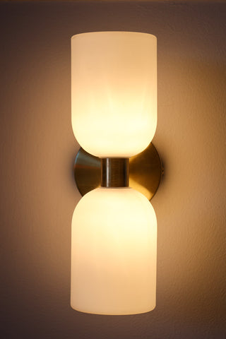 Image of the Opal Glass Double Wall Light on