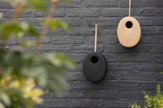 Landscape image of the Oval Ceramic Bird House Nesting Boxes