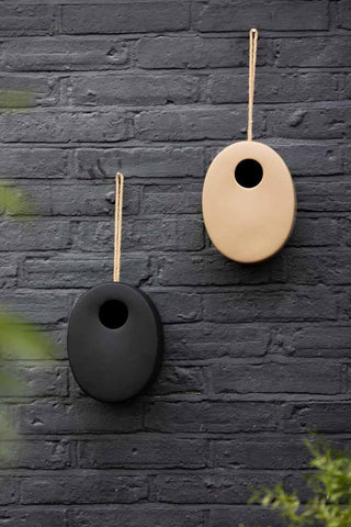 Image of the Oval Ceramic Bird House Nesting Boxes collection