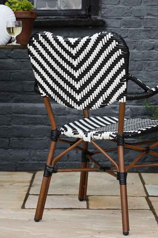 Image of the back of the Parisian Bistro Style Outdoor Dining Chair