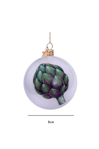 Dimension image of the Artichoke Bauble Christmas Tree Decoration