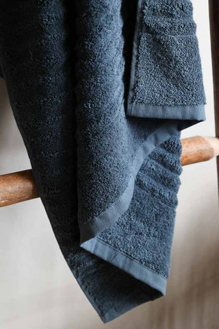 Close-up image of the Petrol Blue Luxury Bath Towel