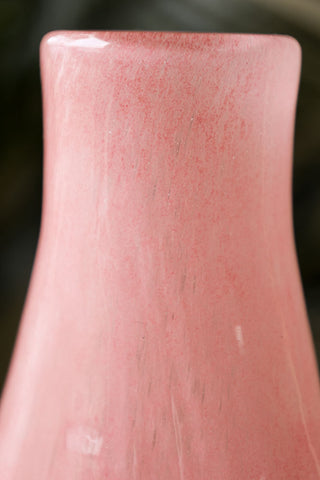 Image of the neck on the Pink Glass Art Deco Decanter