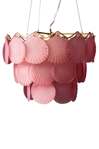 Image of the Pink Shell Pendant Light on a white background