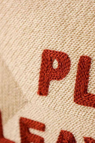 Detail image of the Please Leave By 9 Cushion