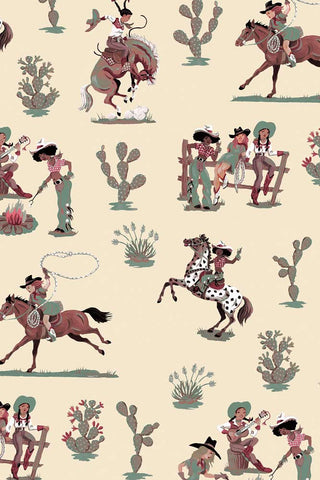 Poodle & Blonde Cliftonville Cowgirls Lasso Wallpaper