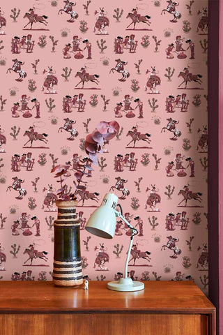 Lifestyle image of the Poodle & Blonde Cliftonville Cowgirls Motel Wallpaper