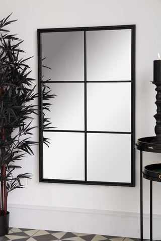 Lifestyle image of the Rectangular Windowpane Mirror