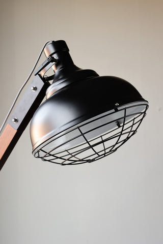 Close-up image of the shade on the Retro Desk Lamp-Style Floor Lamp