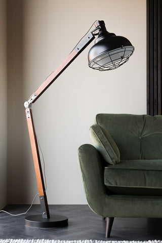 Image of the Retro Desk Lamp-Style Floor Lamp angled over