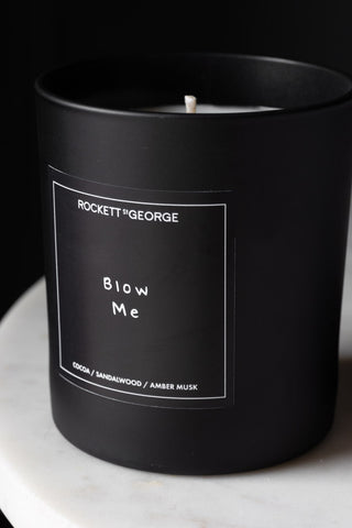 Image of the Rockett St George Black Blow Me Scented Candle