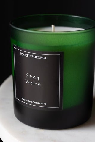 Image of the Rockett St George Green Stay Weird Scented Candle