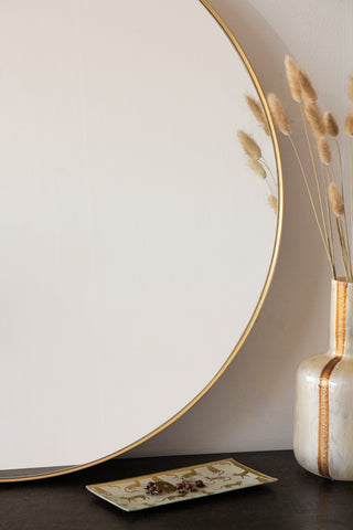Round Gold Framed Wall Mirror - 3 Sizes Available