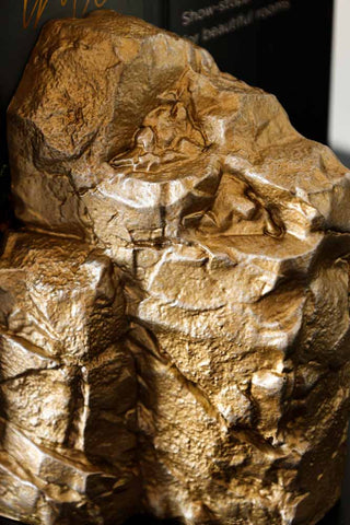 Image of the texture for the Set Of 2 Gold Split Rock Bookends