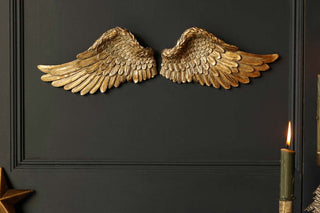 Landscape image of the Set Of 2 Gold Angel Wings