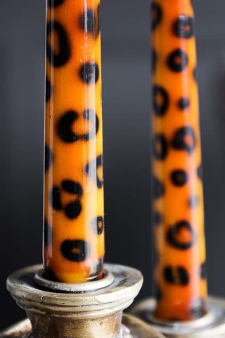 Image of the pattern on the Set Of 2 Leopard Print Candles