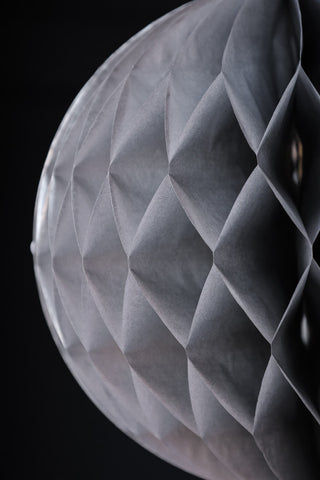 Image of the pattern for the Set Of 2 Silver Honeycomb Ball Decorations
