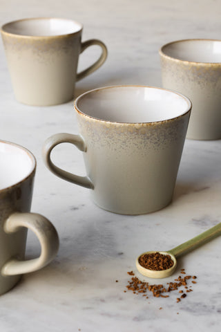Image of the Set Of 4 70s Ceramic Bark Cappuccino Mugs