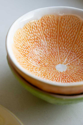 Close-up image of the Set Of 4 Grapefruit Bowls