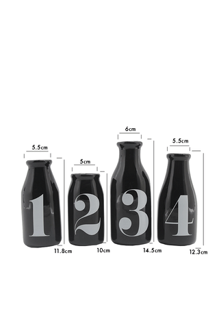 Dimension image of the 4 bottles.