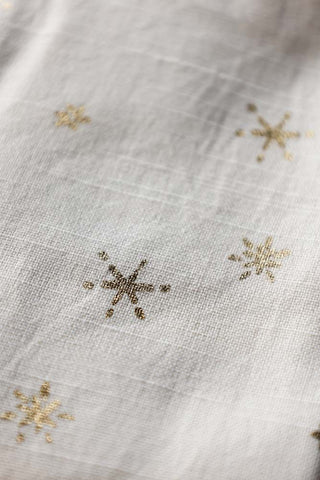 Detail image of the Set Of 4 White Napkins With Gold Stars