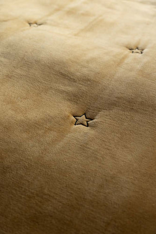 Image of the stars for the Signature Gold Velvet Star Quilt