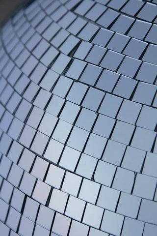 Close-up of the Silver Disco Ball - 40cm
