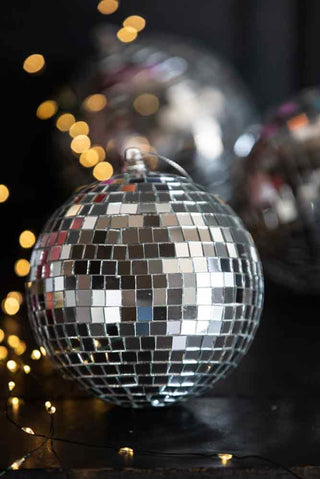 Image of the Silver Disco Ball Bauble Christmas Tree Decoration