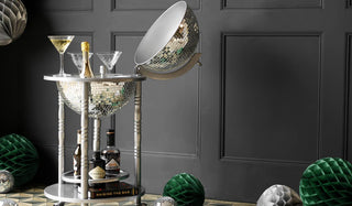 Landscape image of the Silver Disco Ball Drinks Trolley Cart