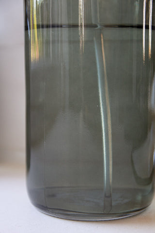 Image of the base of the Small Smoked Glass Soap Dispenser Bottle