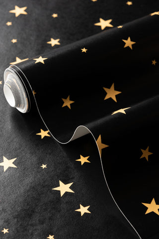 Image of the finish for the Rockett St George Starry Skies Black Wallpaper