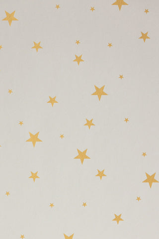 Close-up image of the Rockett St George Starry Skies Parchment Wallpaper