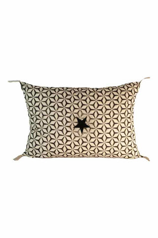 Image of the Monochrome Star Cotton Cushion on a white background