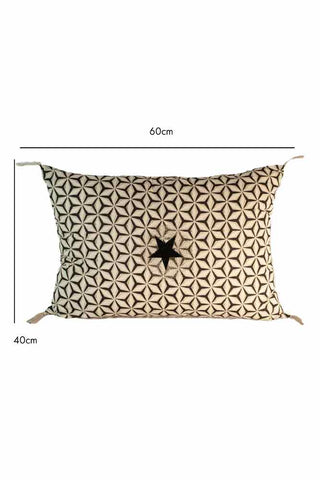 Dimension image of the Monochrome Star Cotton Cushion