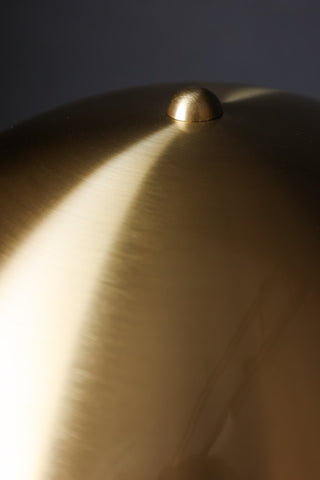 Image of the top of the Sublime Brushed Gold Table Lamp