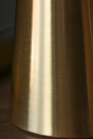 Image showing the brushed texture on the Sublime Brushed Gold Table Lamp