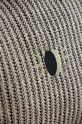 Close-up image of the Monochrome Eclipsed Sun Cotton Cushion